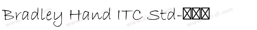 Bradley Hand ITC Std字体转换